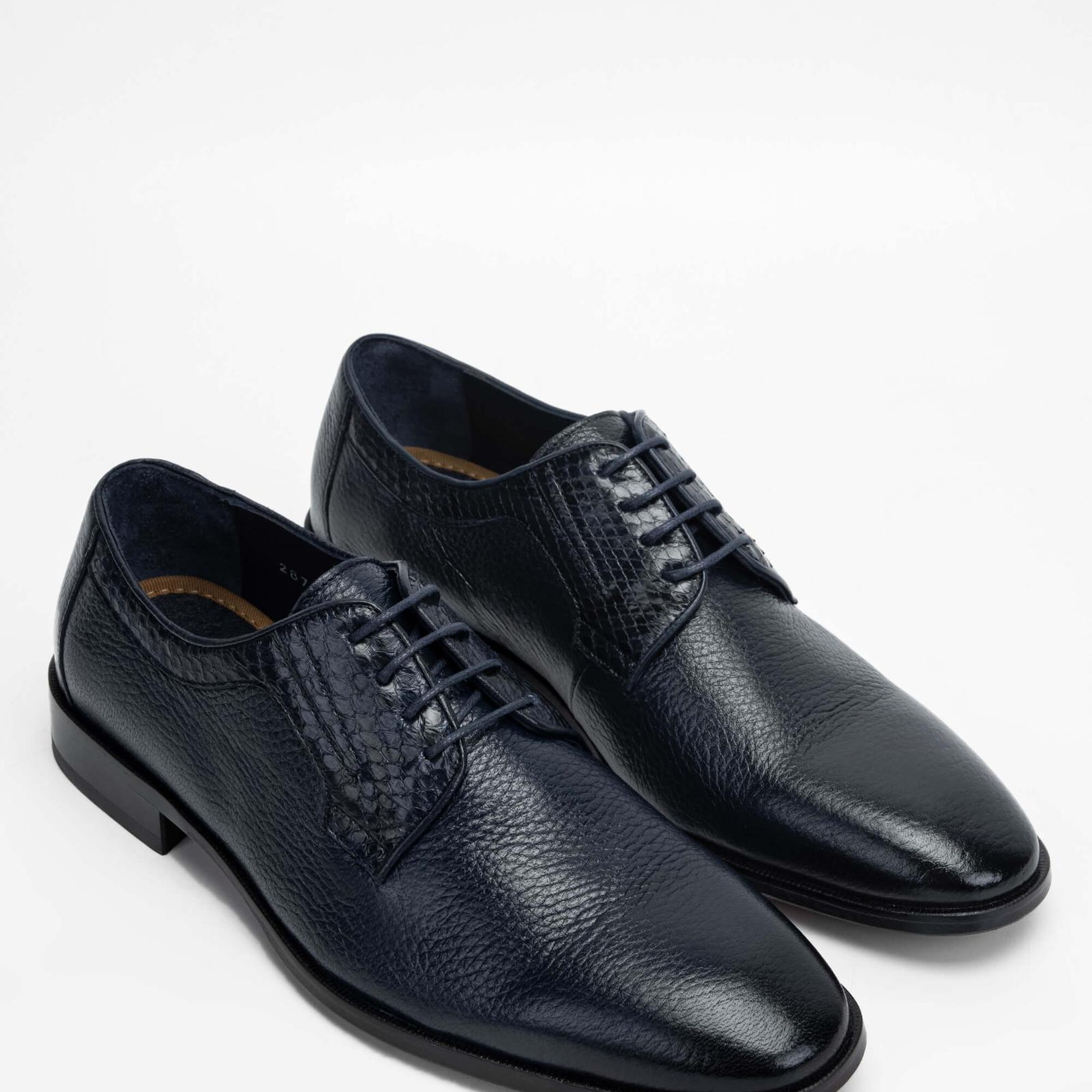 Tamer Tanca Erkek Hakiki Deri Lacivert Klasik Ayakkabı