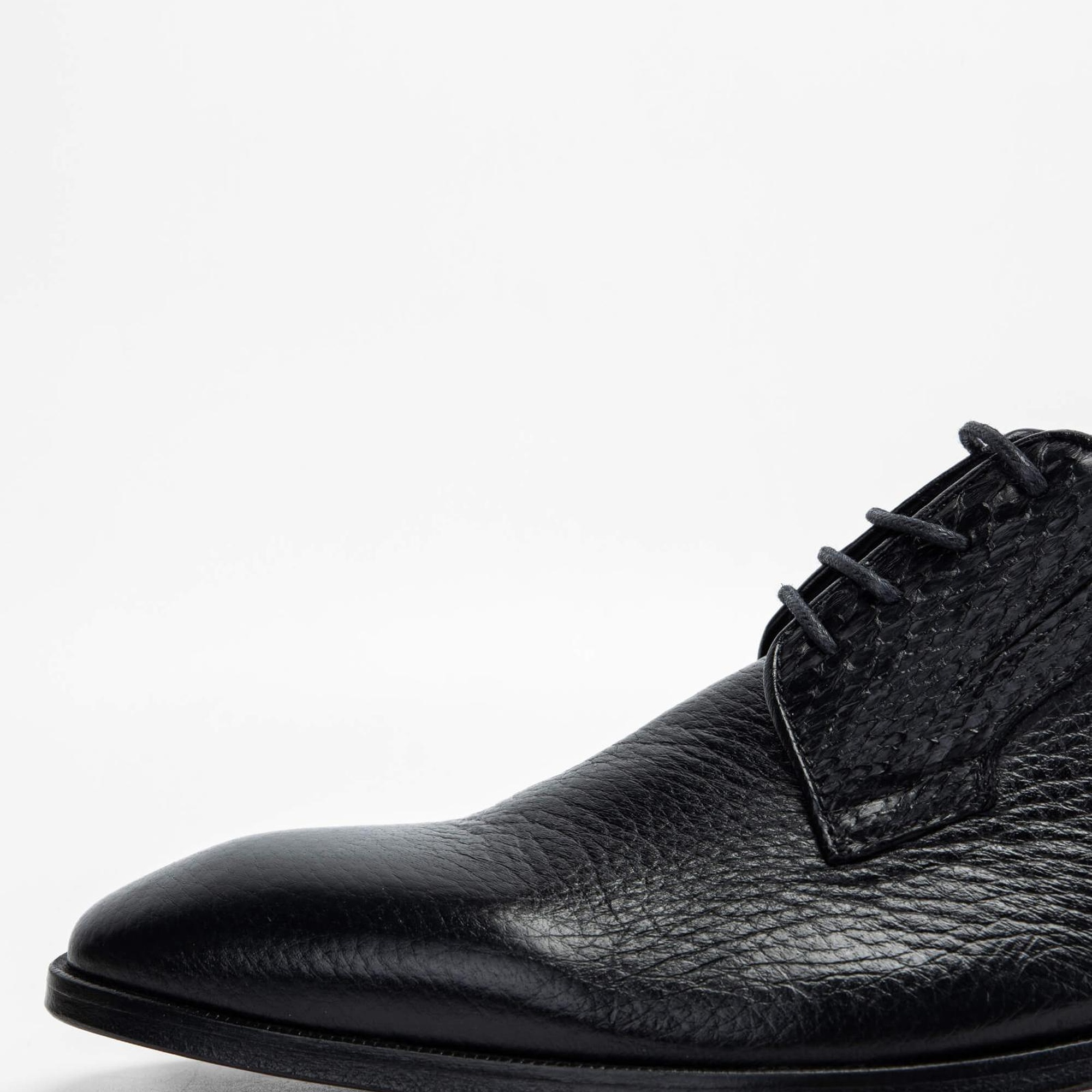 Tamer Tanca Erkek Hakiki Deri Siyah Klasik Ayakkabı