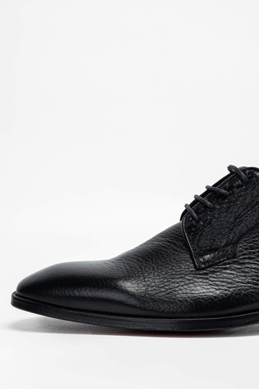  Tamer Tanca Erkek Hakiki Deri Siyah Klasik Ayakkabı