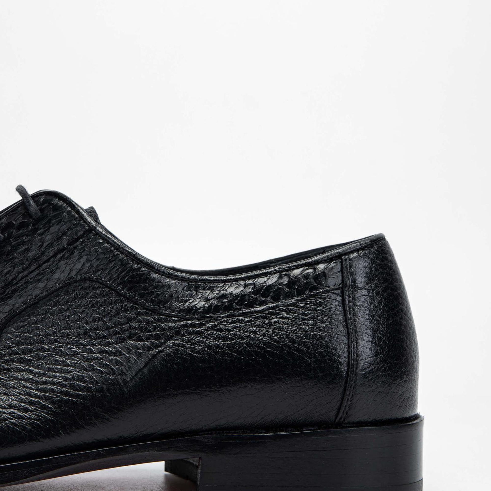 Tamer Tanca Erkek Hakiki Deri Siyah Klasik Ayakkabı