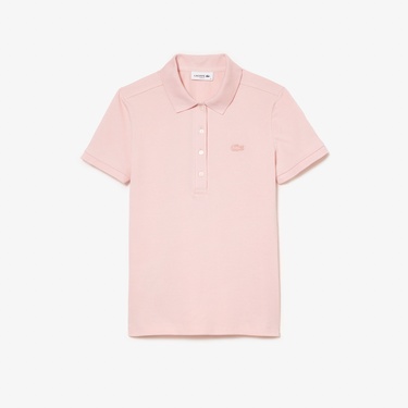  Lacoste L.12.D Kadın Slim Fit Pembe Polo