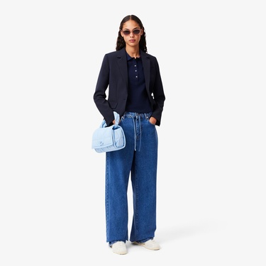  Lacoste L.12.D Kadın Slim Fit Lacivert Polo