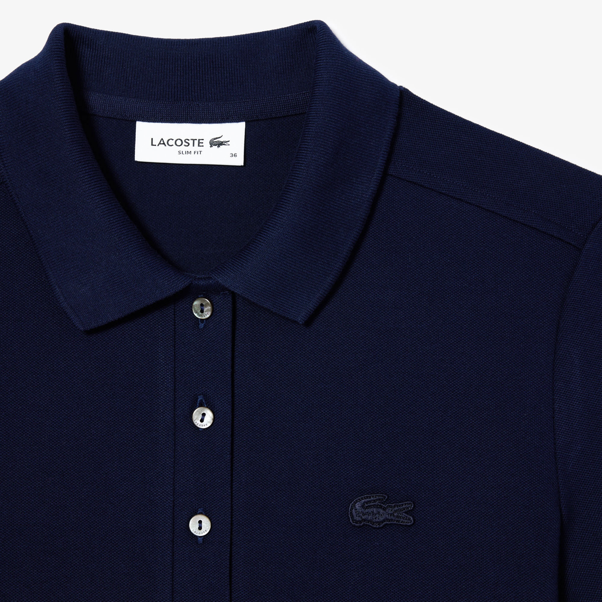 Lacoste L.12.D Kadın Slim Fit Lacivert Polo
