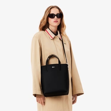  Lacoste Anna Kadın Çift Taraflı Siyah Omuz Çantası