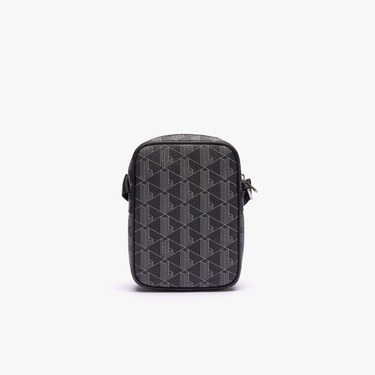  Lacoste The Blend Erkek Monogram Siyah Postacı Çantası