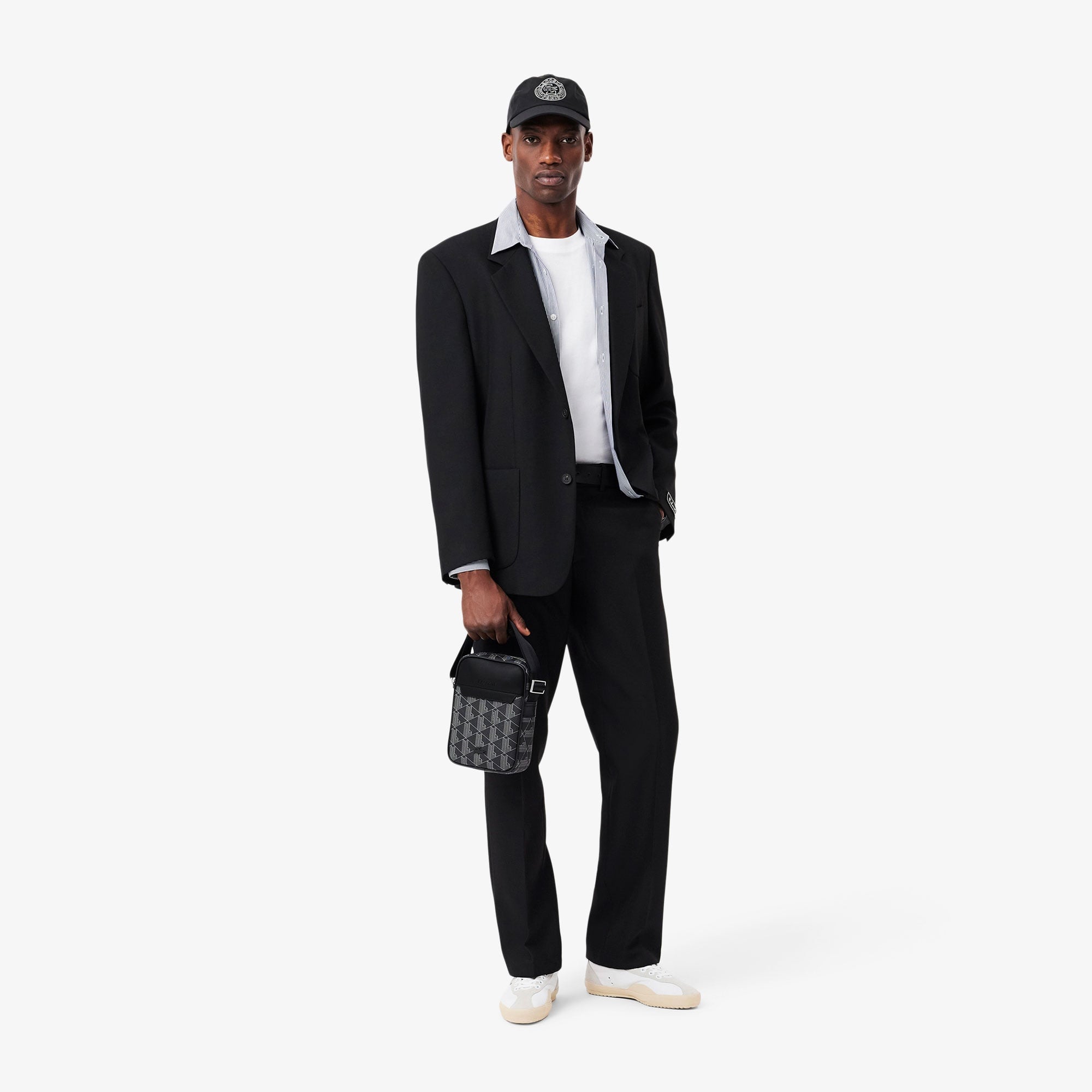 Lacoste The Blend Erkek Monogram Siyah Postacı Çantası