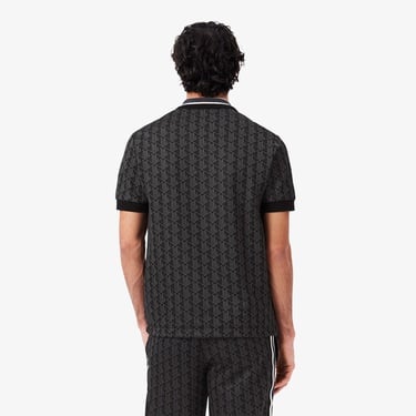  Lacoste Erkek Classic Fit Monogram Siyah Polo