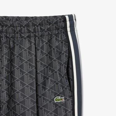  Lacoste Paris Erkek Regular Fit Monogram Siyah Eşofman Altı