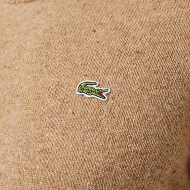  Erkek Regular Fit Bisiklet Yaka Kahverengi Triko