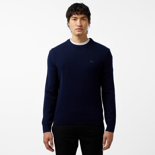  Erkek Regular Fit Bisiklet Yaka Lacivert Triko