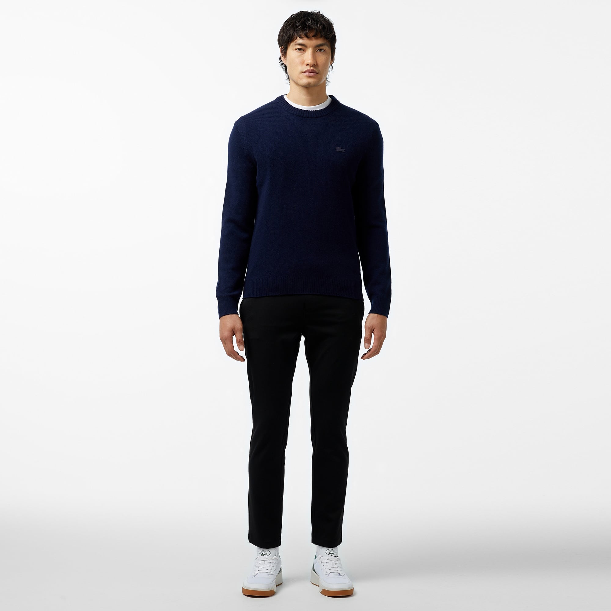 Erkek Regular Fit Bisiklet Yaka Lacivert Triko