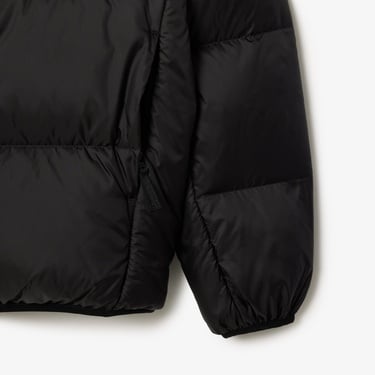  Lacoste Erkek Relaxed Fit Kapüşonlu Siyah Şişme Mont