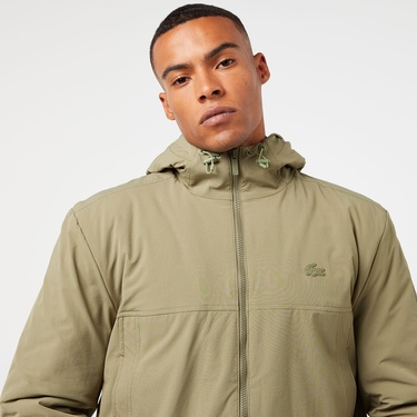  Erkek Relaxed Fit Kapüşonlu Yeşil Yağmurluk