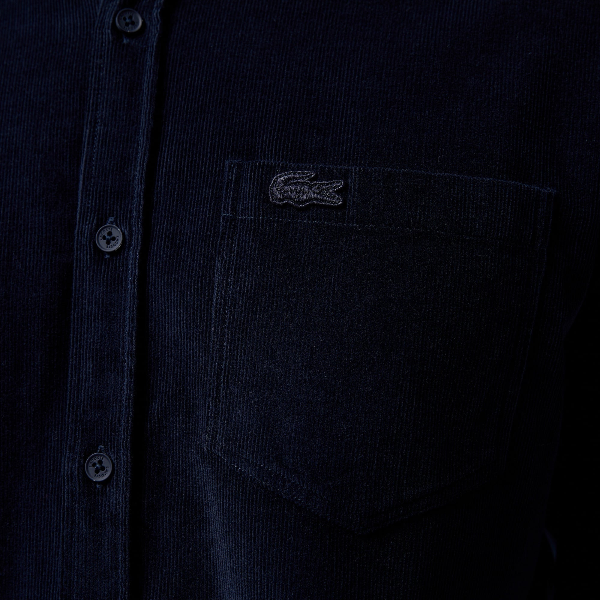 Erkek Regular Fit Düğmeli Yaka Lacivert Gömlek