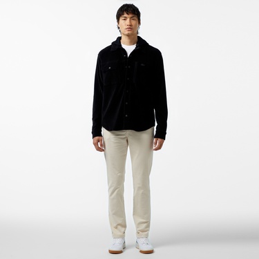  Erkek Relaxed Fit Kapüşonlu Siyah Gömlek