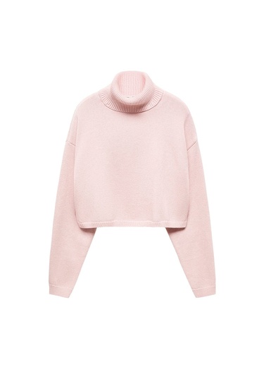  Mango Kadın Balıkçı Yaka Triko Kazak Pembe