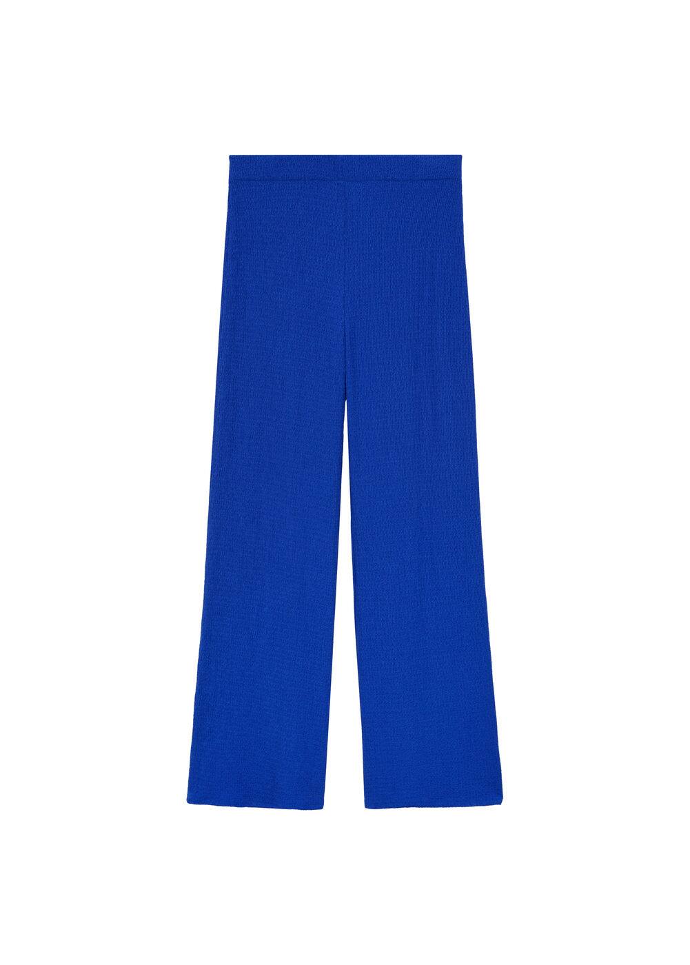  Mango Kadın Düz Kesim Dökümlü Pantolon Mavi