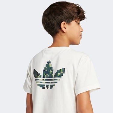  adidas Minecraft JR Trefoil Infıll Genç Çocuk Beyaz T-Shirt