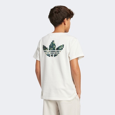  adidas Minecraft JR Trefoil Infıll Genç Çocuk Beyaz T-Shirt