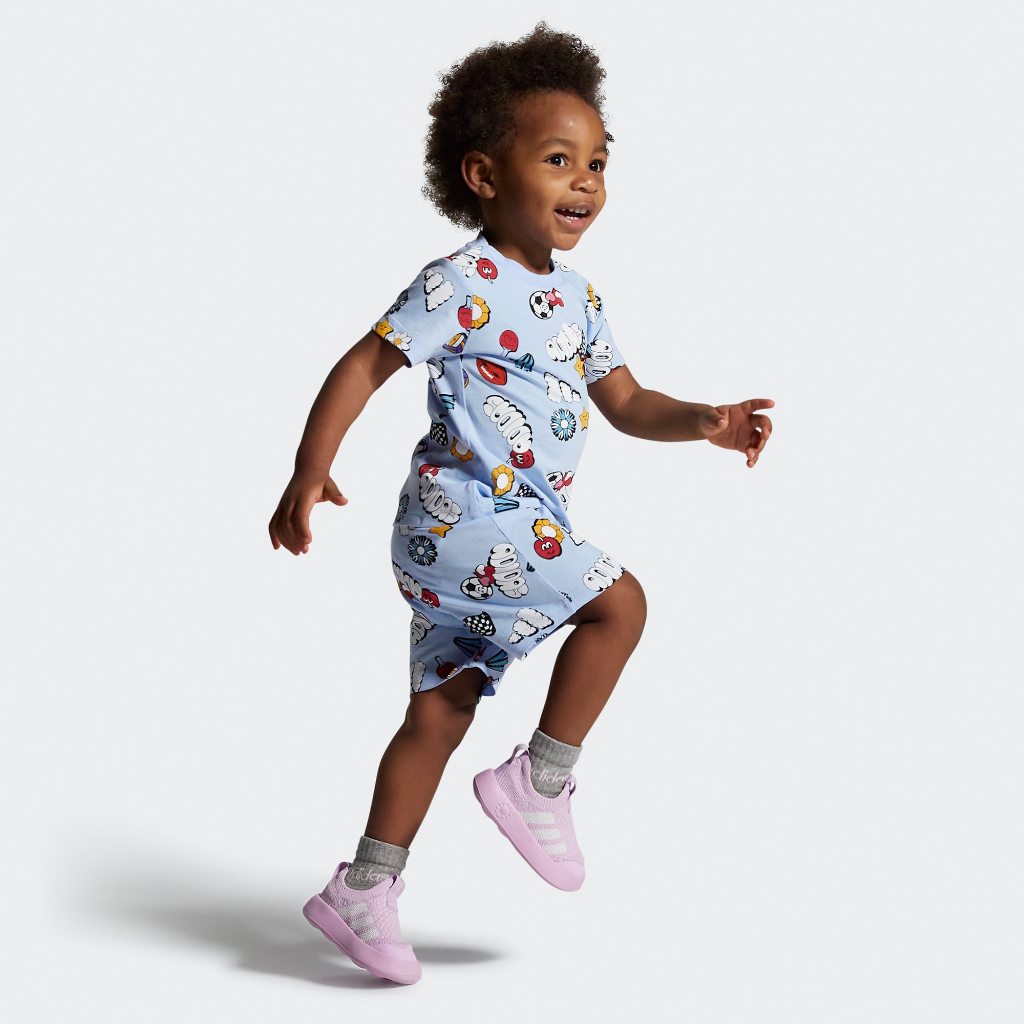 adidas Bubble Comfy Çocuk Mor Koşu Ayakkabısı - Görsel 10