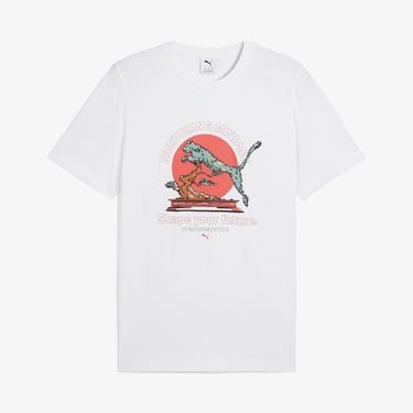  Puma Graphics Puma Bonsai Erkek Beyaz T-Shirt