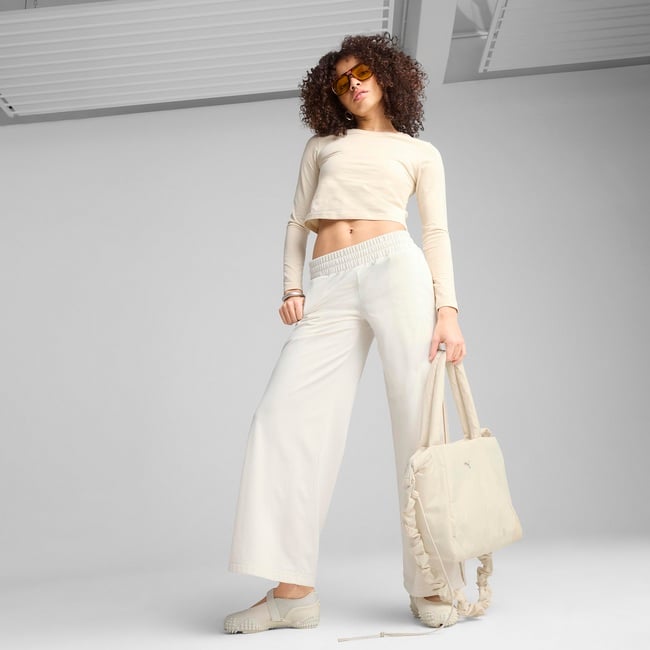  Puma Wardrobe Low Rise Kadın Beyaz Eşofman Altı