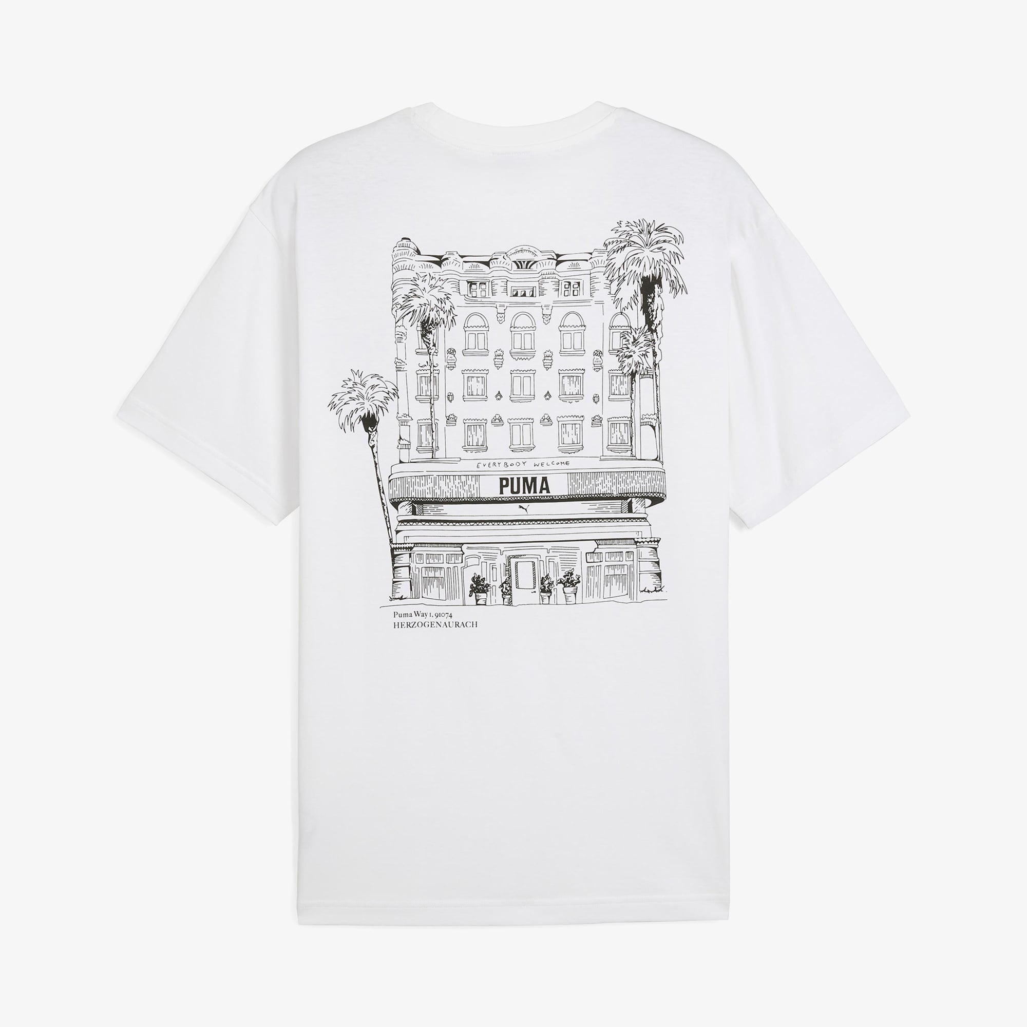 Puma Graphics Hotel Relaxed Erkek Beyaz T-Shirt