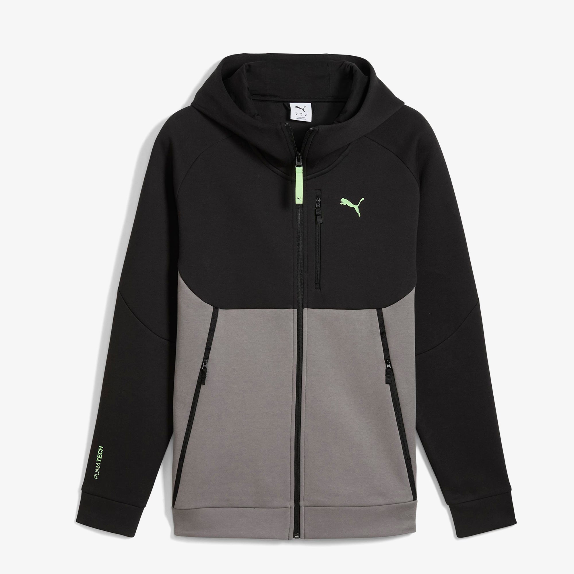 Puma Pumatech Full-Zip Hoodie Erkek Gri Eşofman Üstü