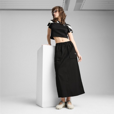  Puma Future Puma Archive Skirt Kadın Siyah Maxi Etek