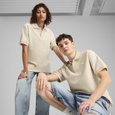  Puma Premium Jacquard Erkek Beyaz T-Shirt