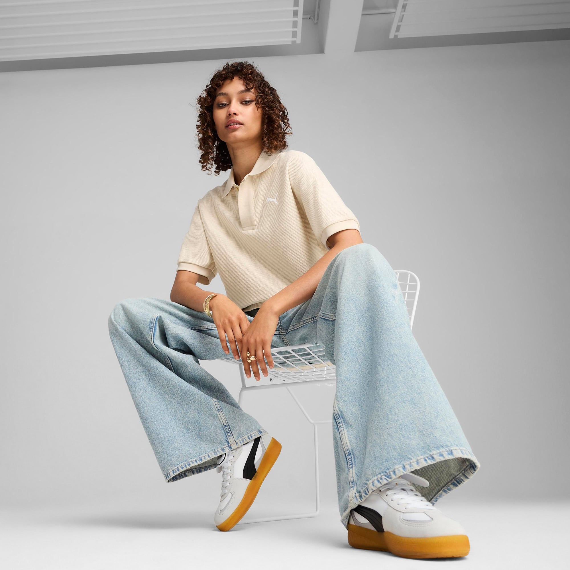 Puma Premium Jacquard Erkek Beyaz T-Shirt