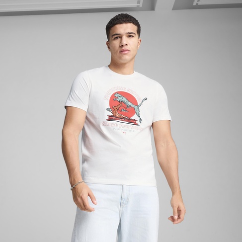  Puma Graphics Puma Bonsai Erkek Beyaz T-Shirt