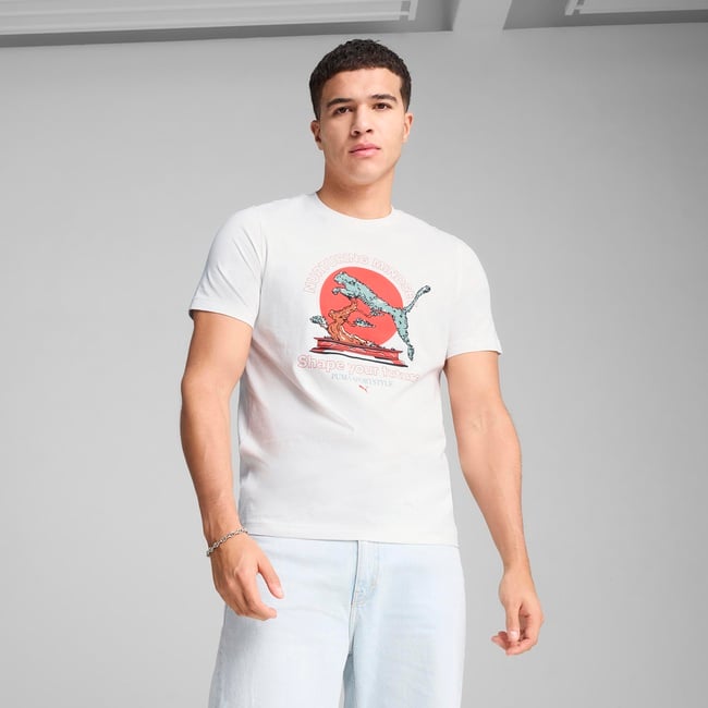  Puma Graphics Puma Bonsai Erkek Beyaz T-Shirt