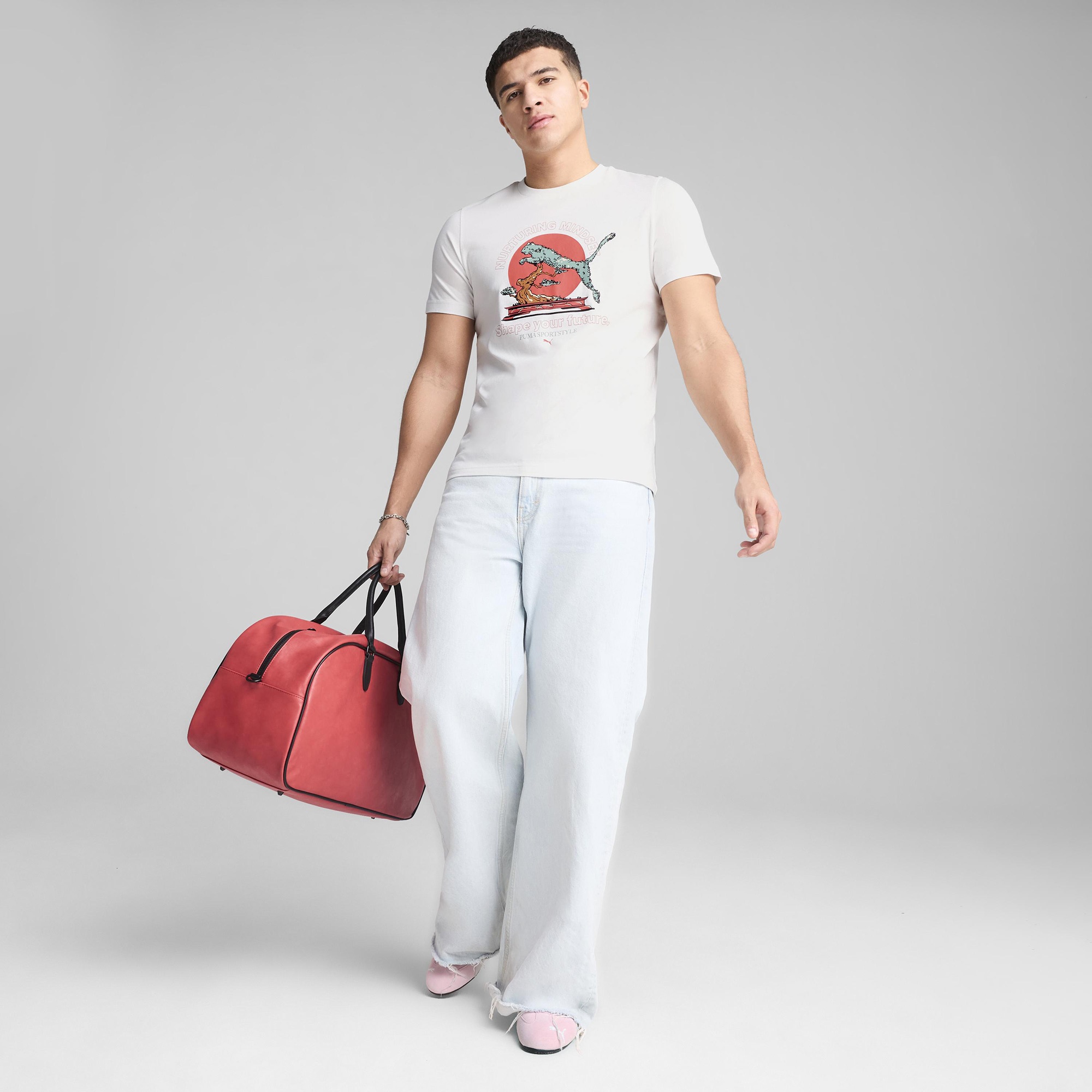 Puma Graphics Puma Bonsai Erkek Beyaz T-Shirt