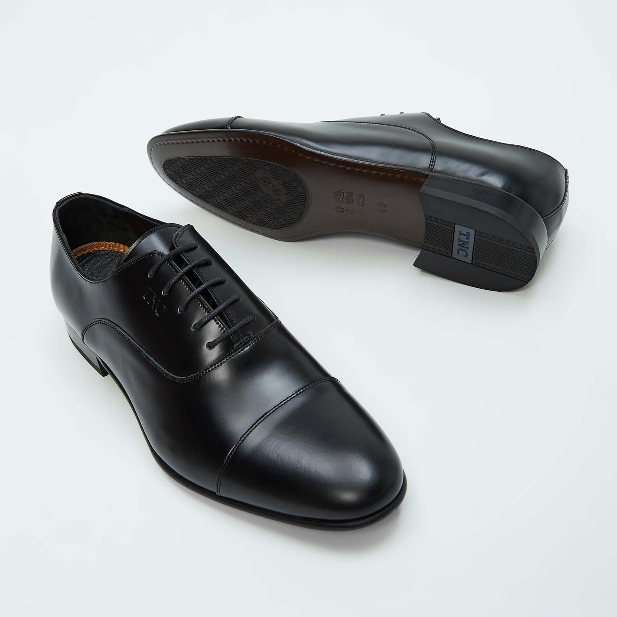 Tamer Tanca Erkek Hakiki Deri Siyah Açma Klasik Ayakkabı