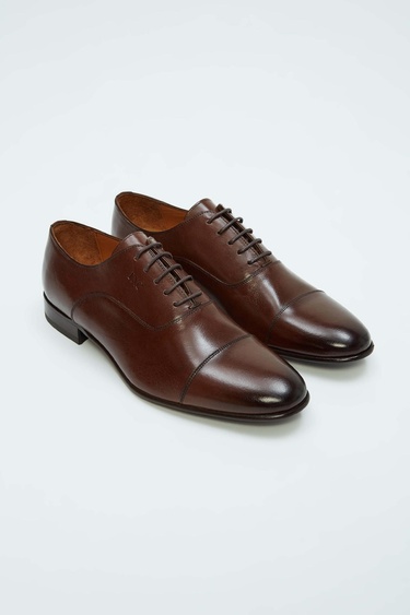  Tamer Tanca Erkek Hakiki Deri Kahverengi Klasik Ayakkabı
