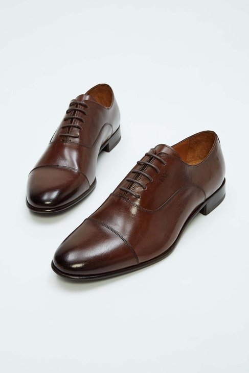  Tamer Tanca Erkek Hakiki Deri Kahverengi Klasik Ayakkabı