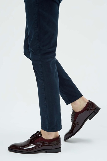  Tamer Tanca Erkek Hakiki Deri Bordo Klasik Ayakkabı