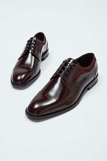  Tamer Tanca Erkek Hakiki Deri Bordo Klasik Ayakkabı