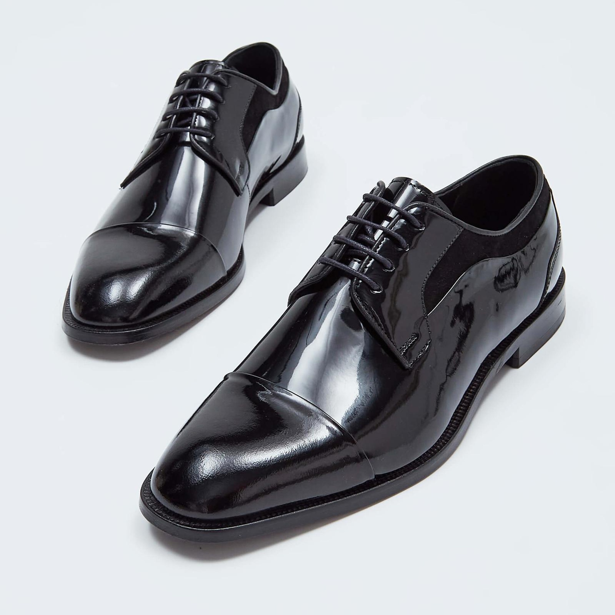 Tamer Tanca Erkek Hakiki Deri Siyah Rugan Klasik Ayakkabı