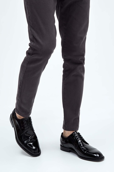  Tamer Tanca Erkek Hakiki Deri Siyah Rugan Klasik Ayakkabı