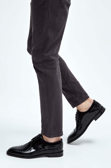  Tamer Tanca Erkek Hakiki Deri Siyah Rugan Klasik Ayakkabı