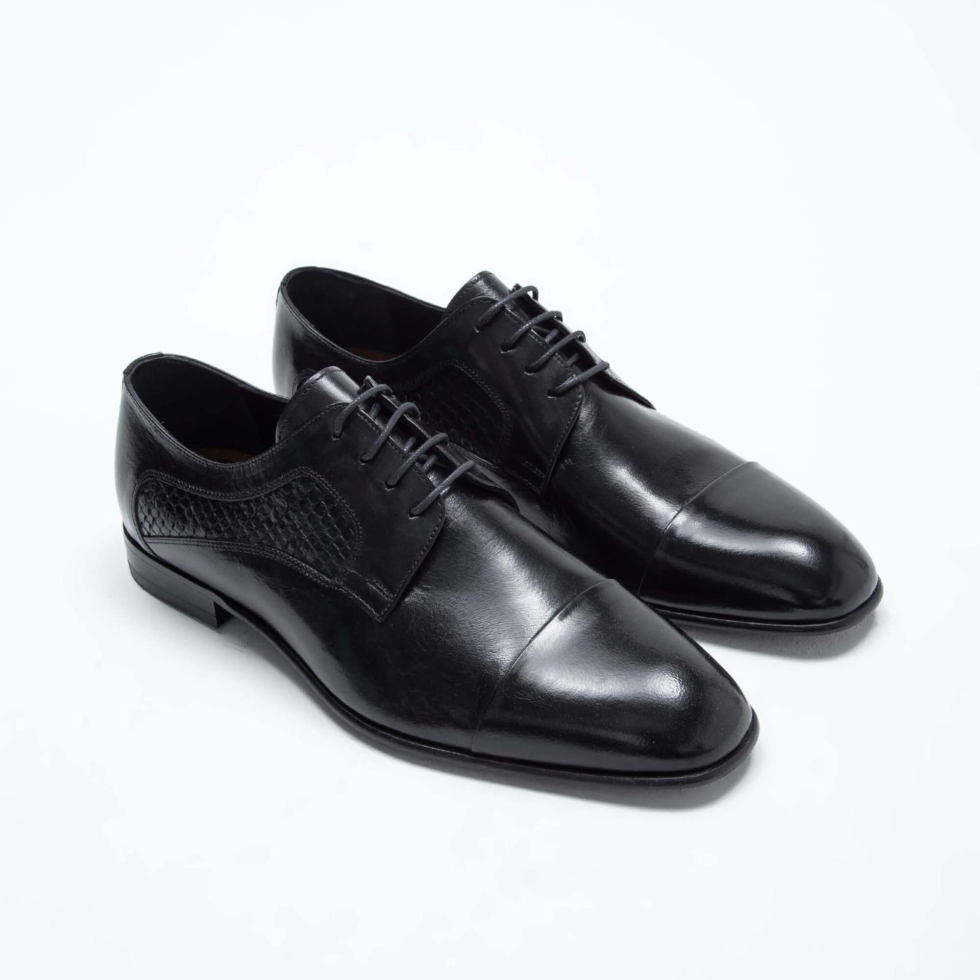 Tamer Tanca Erkek Hakiki Deri Siyah Klasik Ayakkabı