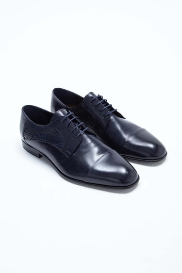  Tamer Tanca Erkek Hakiki Deri Lacivert/Lacivert Klasik Ayakkabı