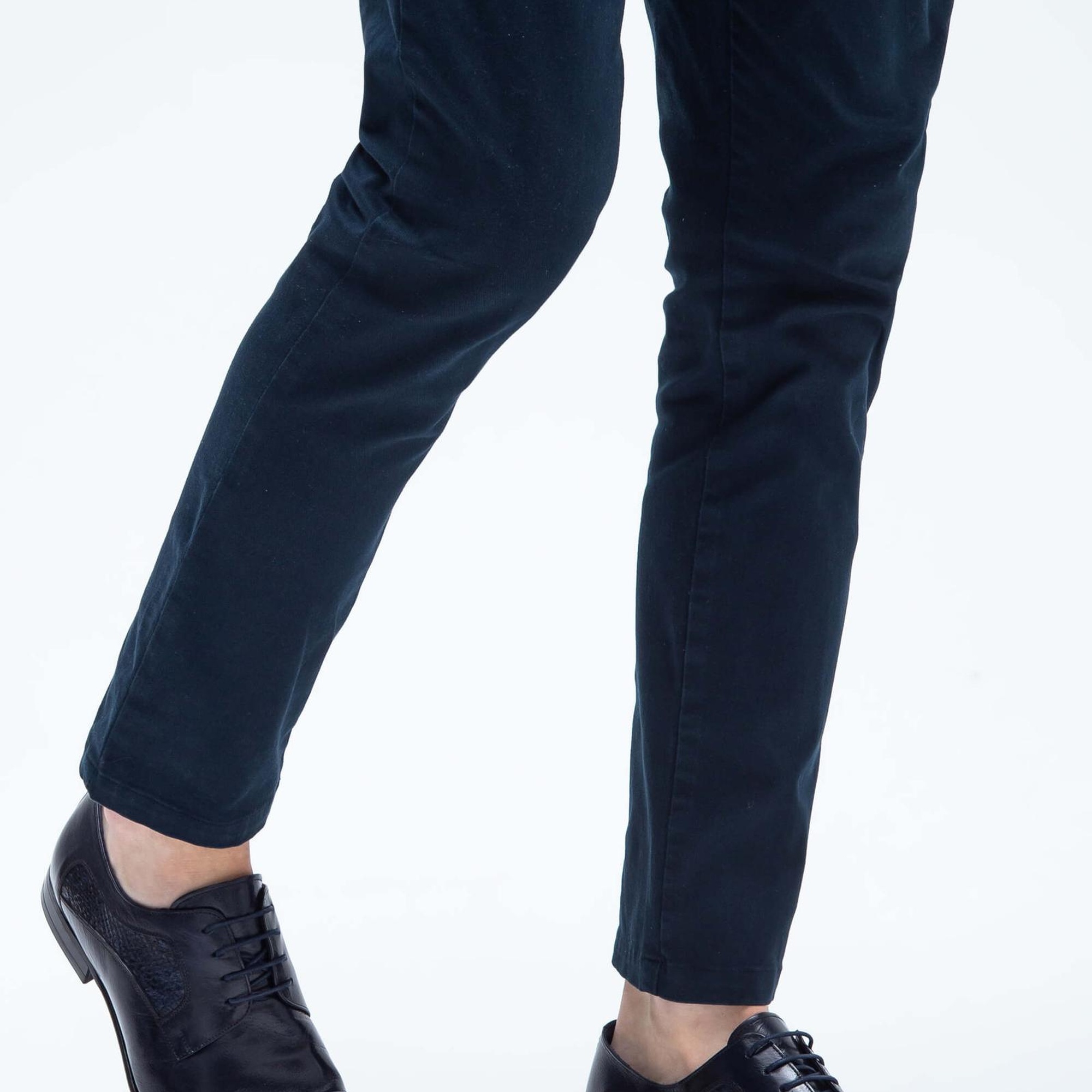 Tamer Tanca Erkek Hakiki Deri Lacivert/Lacivert Klasik Ayakkabı