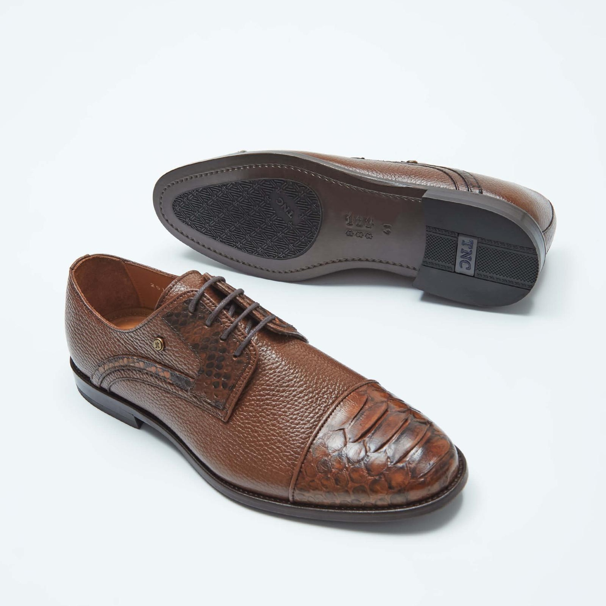 Tamer Tanca Erkek Hakiki Deri Taba Yılan Klasik Ayakkabı