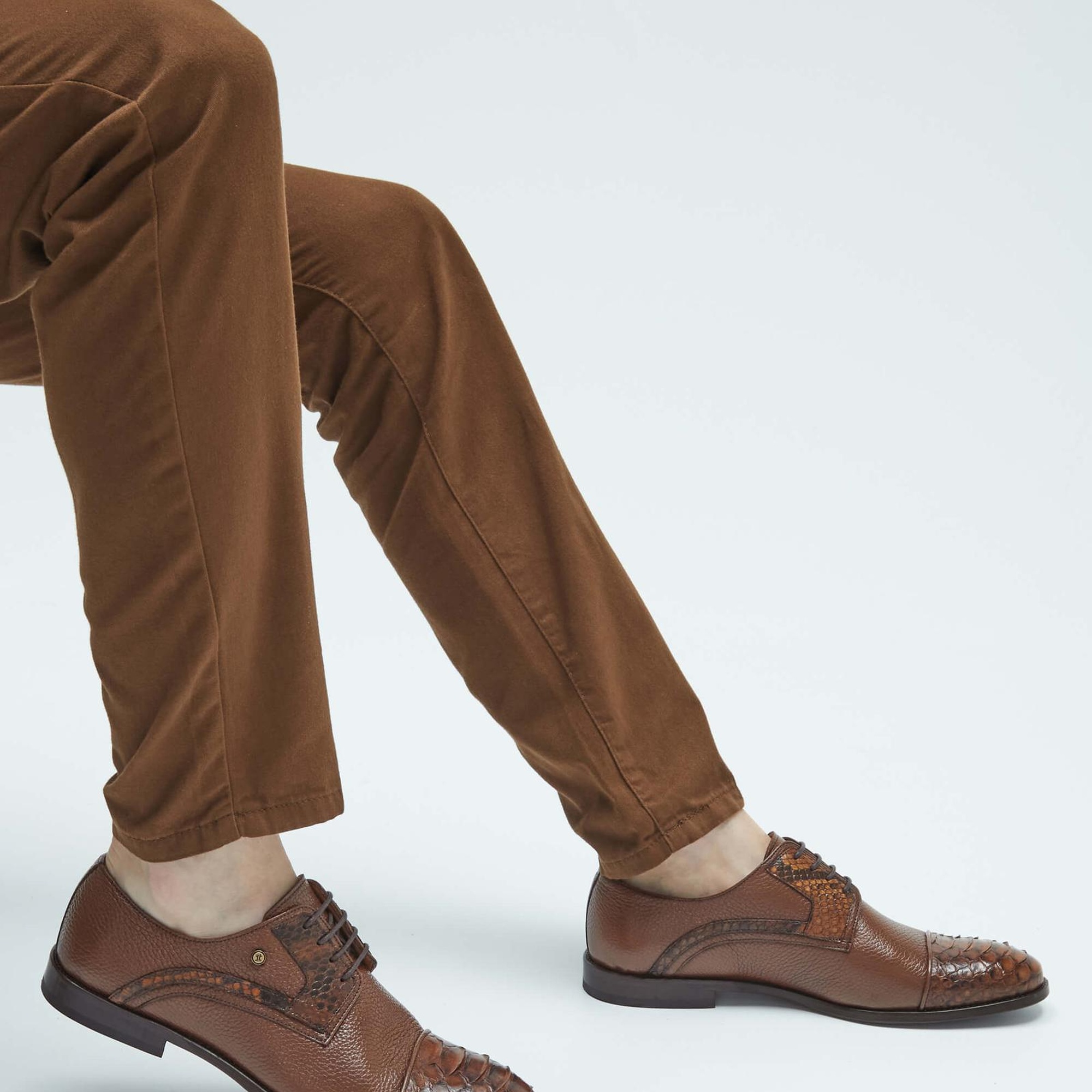 Tamer Tanca Erkek Hakiki Deri Taba Yılan Klasik Ayakkabı