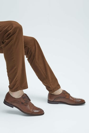  Tamer Tanca Erkek Hakiki Deri Taba Yılan Klasik Ayakkabı