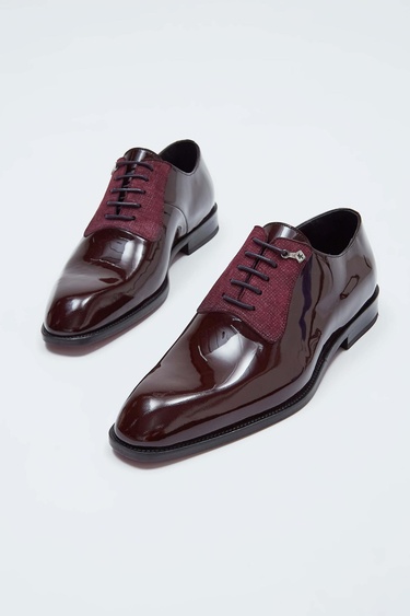  Tamer Tanca Erkek Hakiki Deri Bordo Rugan Klasik Ayakkabı