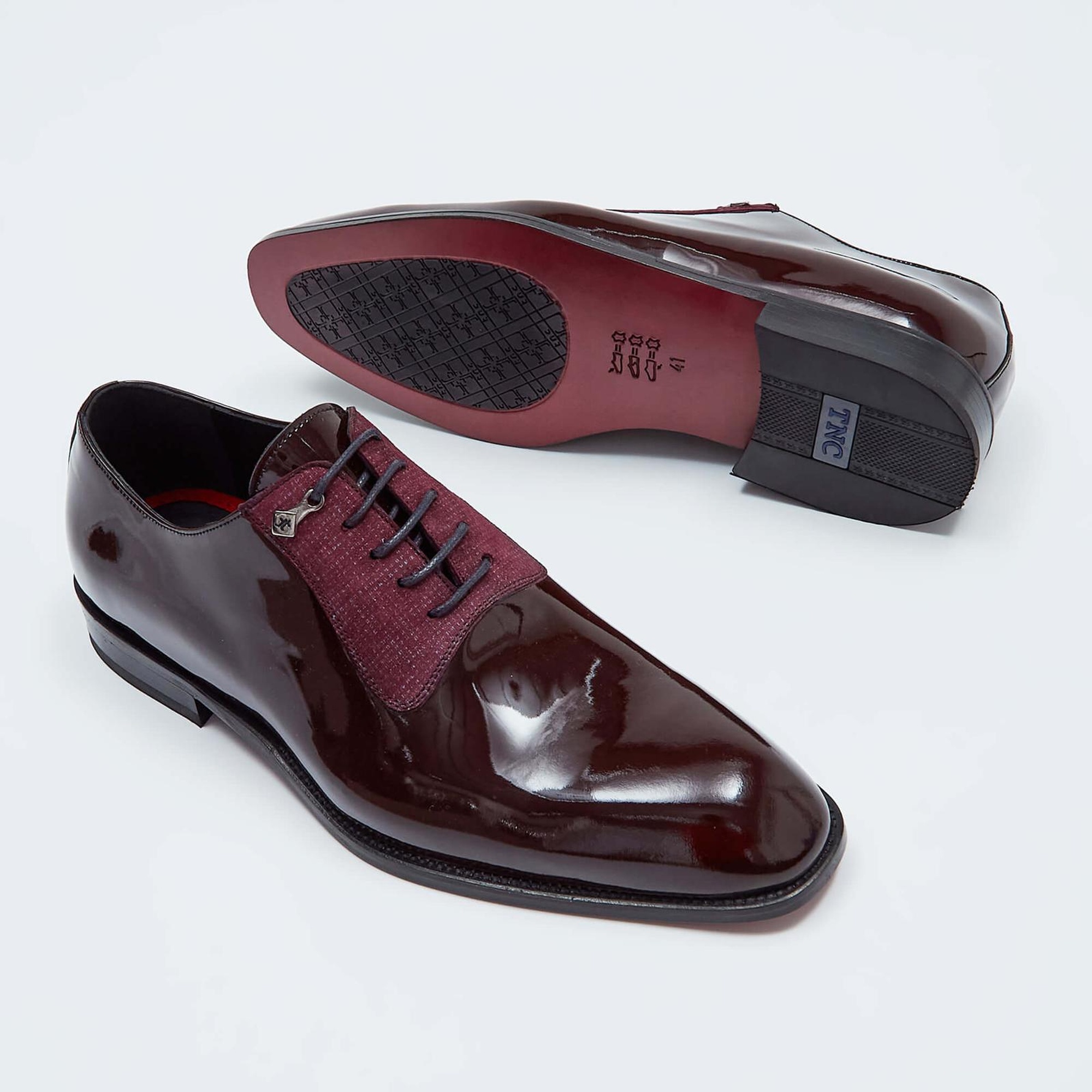 Tamer Tanca Erkek Hakiki Deri Bordo Rugan Klasik Ayakkabı